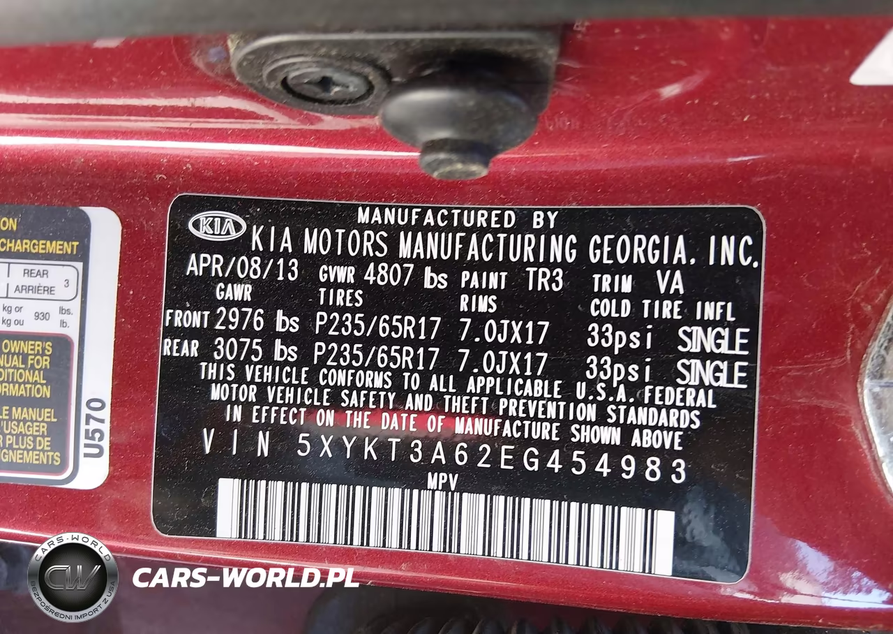 2014 Kia Sorento Lx VIN:5XYKT3A62EG454983 - 9