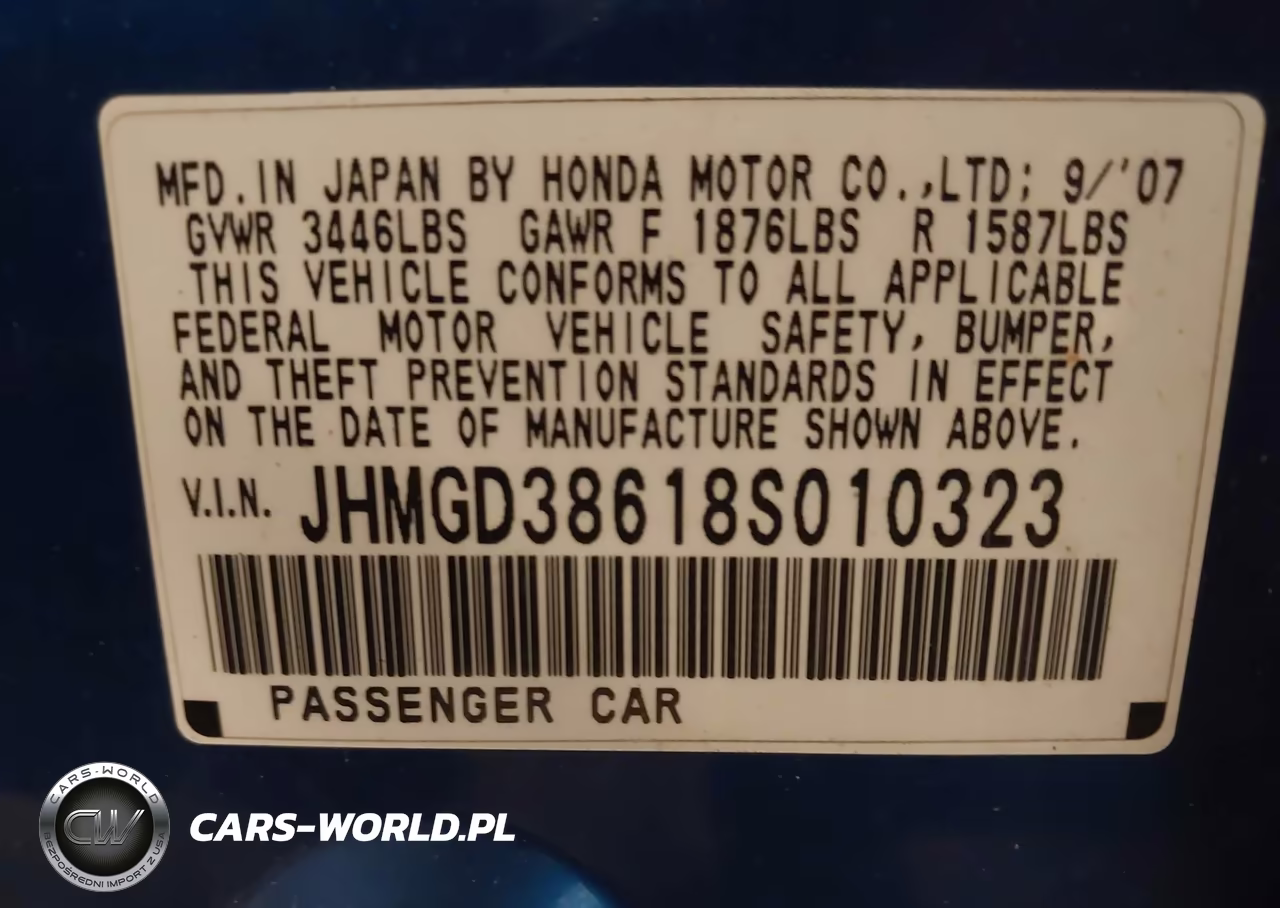 2008 Honda Fit Sport VIN:JHMGD38618S010323 - 9