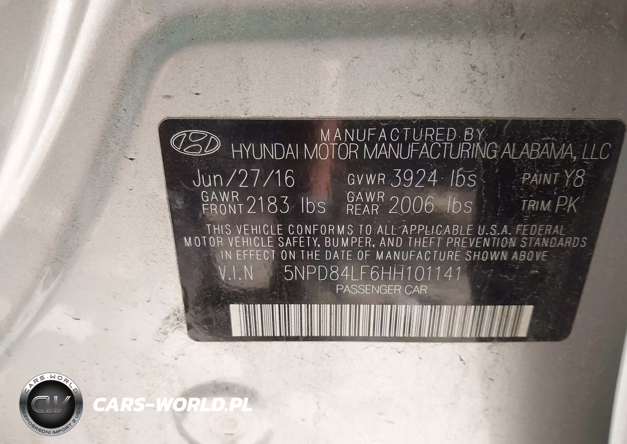 2017 Hyundai Elantra Se VIN:5NPD84LF6HH101141 - 9