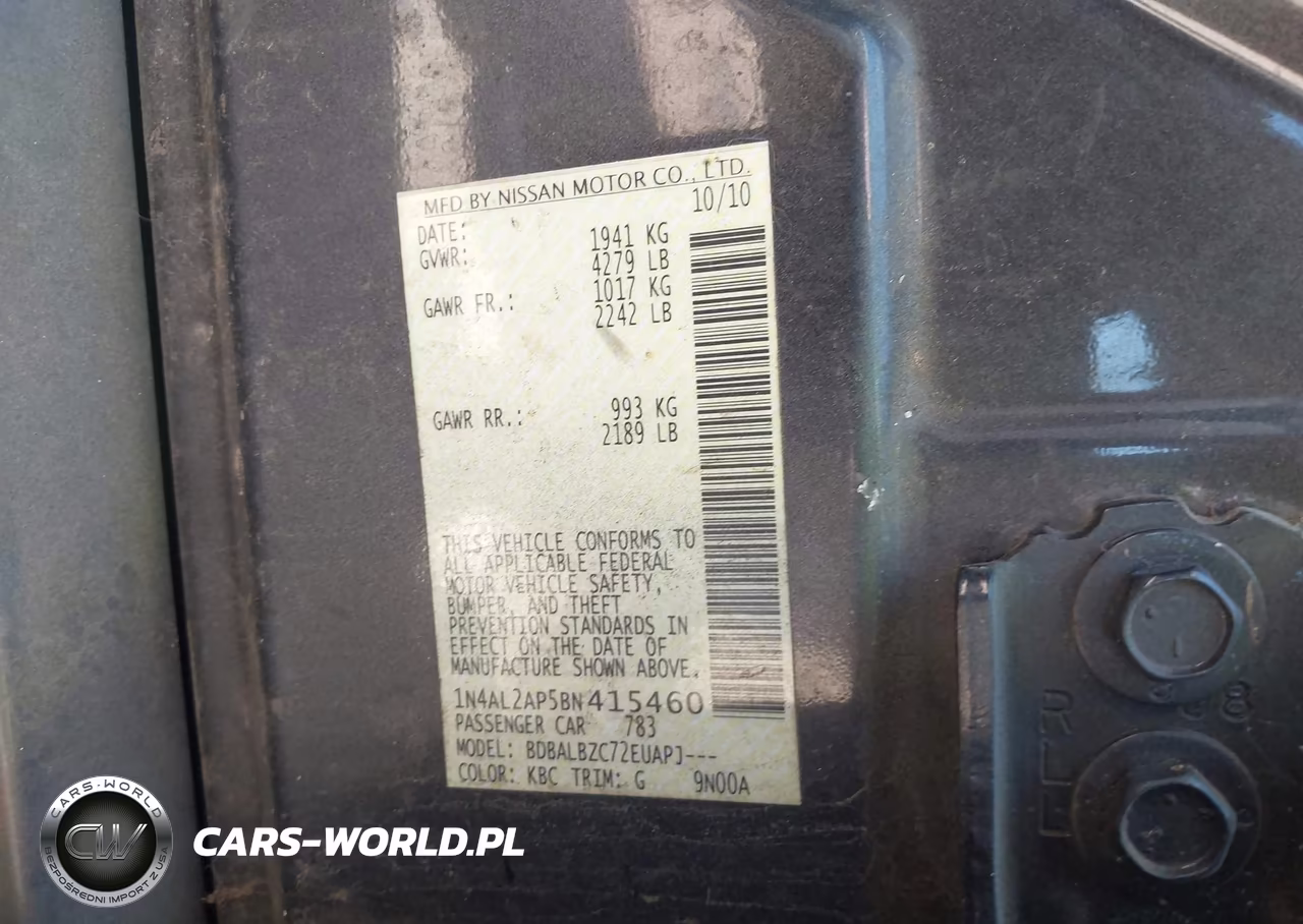 2011 Nissan Altima 2.5 S VIN:1N4AL2AP5BN415460 - 9