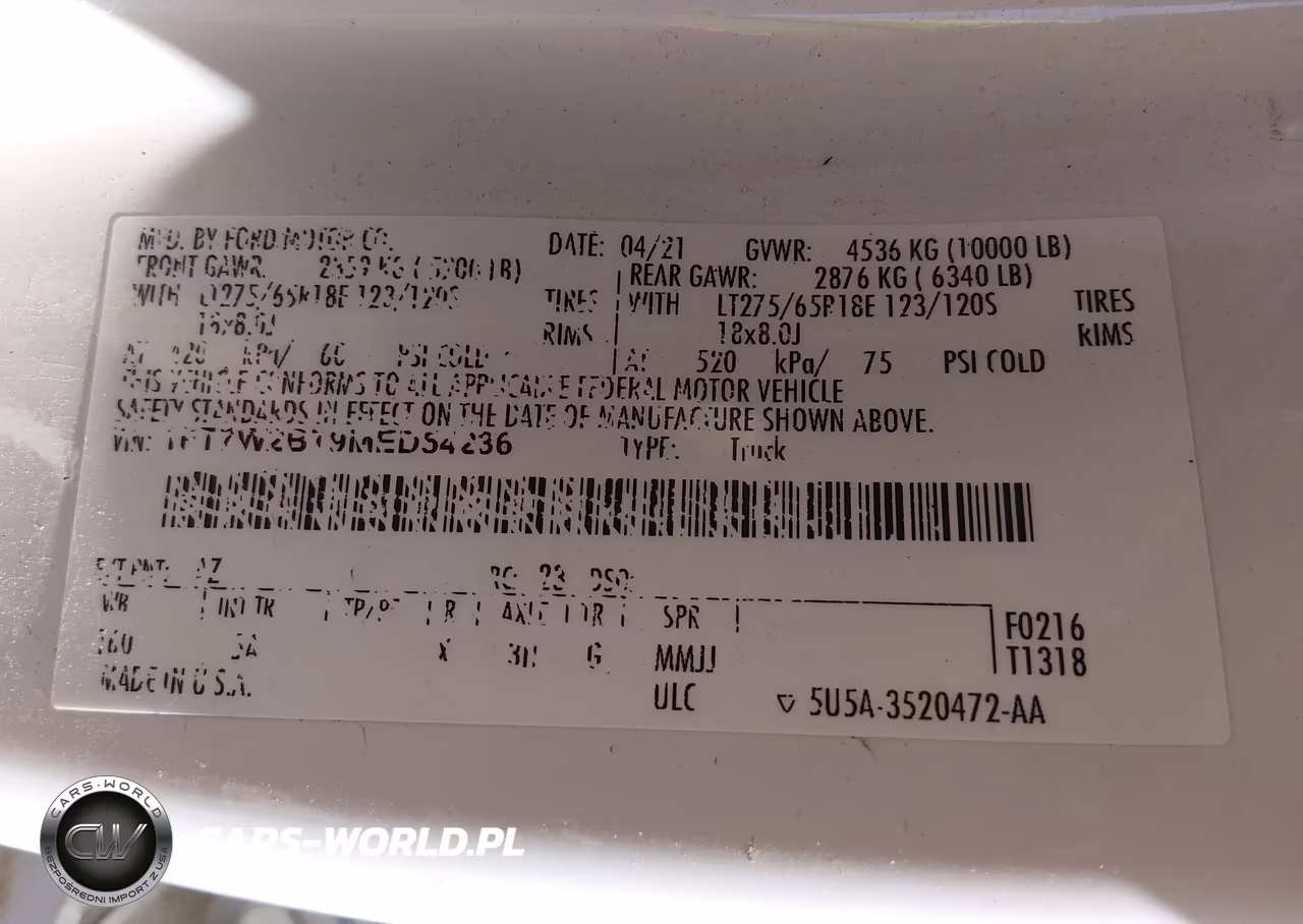 2021 Ford F-250 Lariat VIN:1FT7W2BT9MED54236 - 9