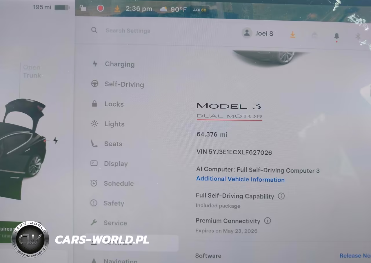 2020 Tesla Model 3 Performance Dual Motor All-Wheel Drive VIN:5YJ3E1ECXLF627026 - 7