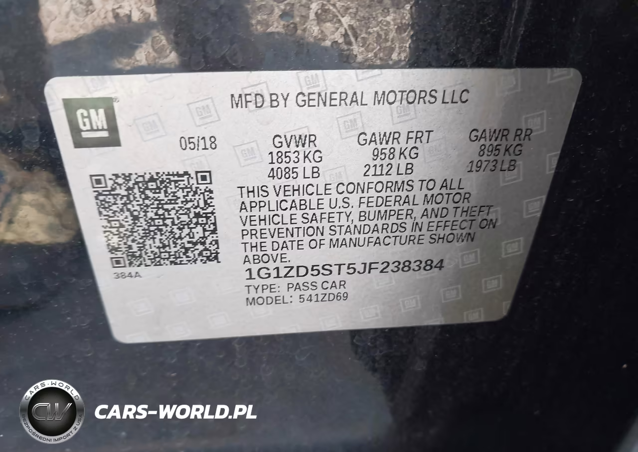 2018 Chevrolet Malibu Lt VIN:1G1ZD5ST5JF238384 - 9