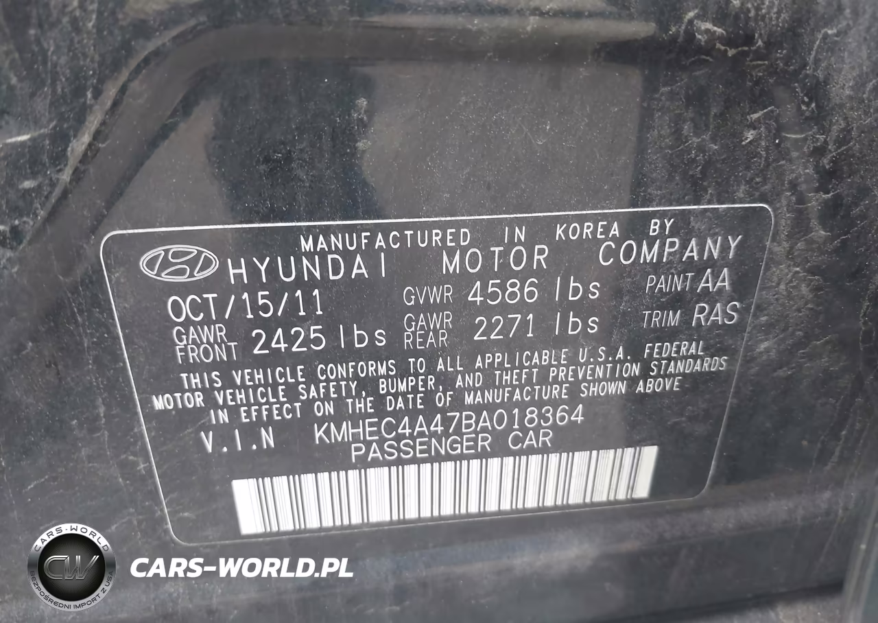 2011 Hyundai Sonata Hybrid VIN:KMHEC4A47BA018364 - 9