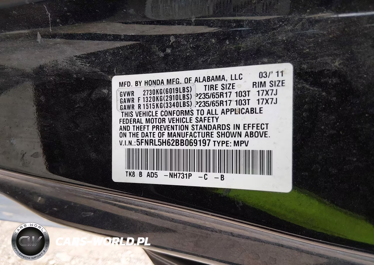 2011 Honda Odyssey Ex-L VIN:5FNRL5H62BB069197 - 9