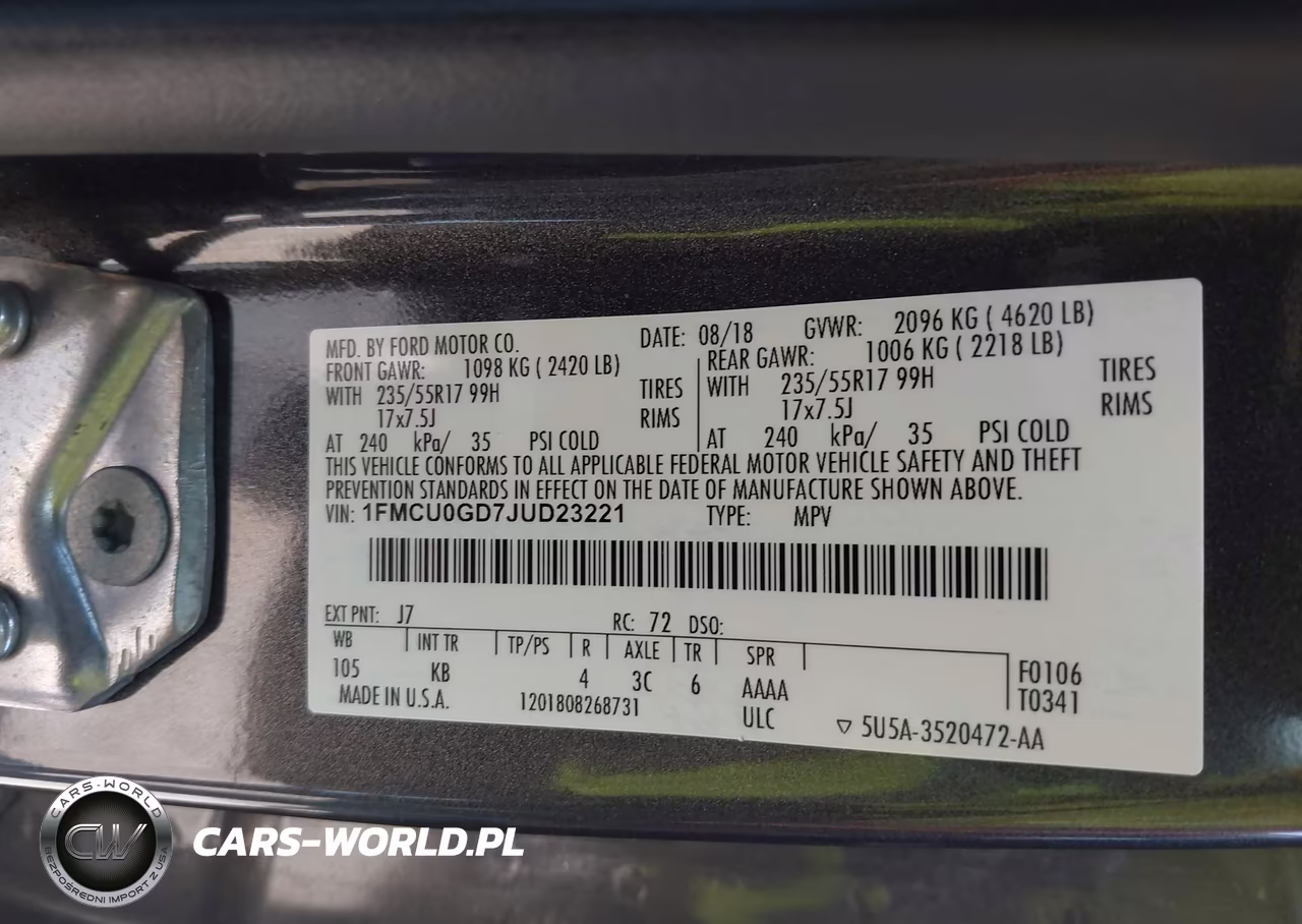2018 Ford Escape Se VIN:1FMCU0GD7JUD23221 - 9