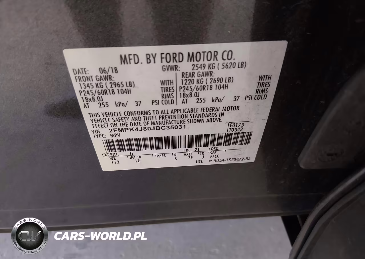 2018 Ford Edge Sel VIN:2FMPK4J80JBC35031 - 9