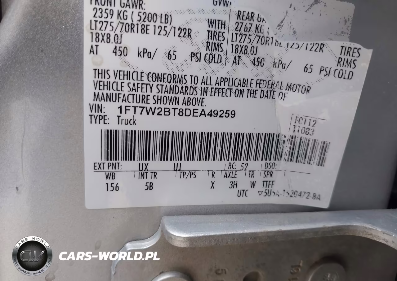 2013 Ford F250 Super Duty VIN:1FT7W2BT8DEA49259 - 9