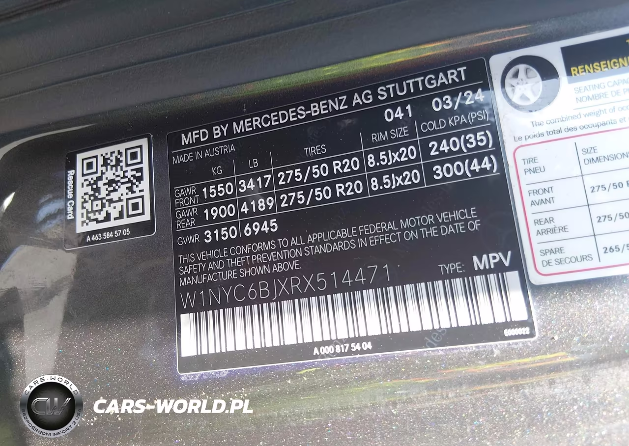 2024 Mercedes-Benz G 550 4Matic VIN:W1NYC6BJXRX514471 - 9