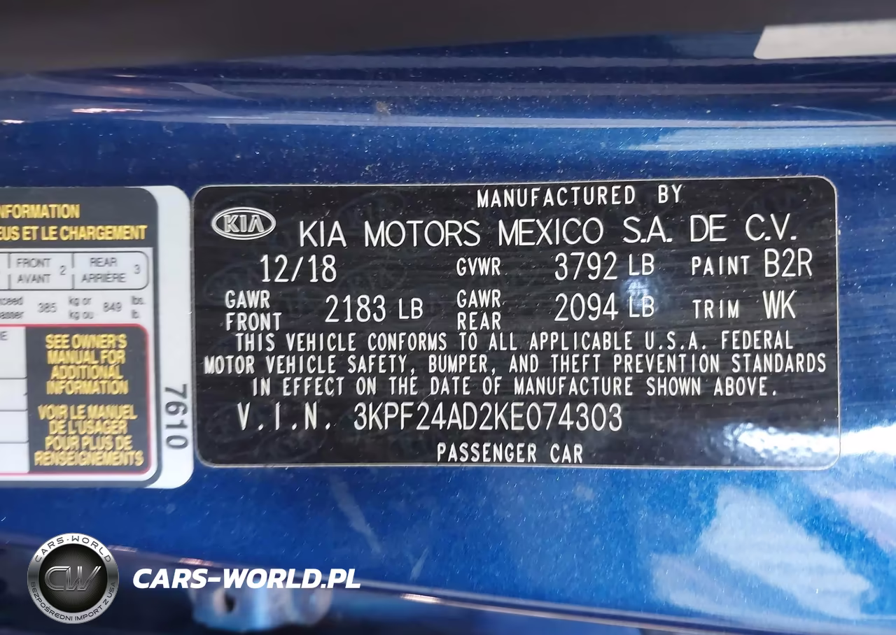 2019 Kia Forte Lxs VIN:3KPF24AD2KE074303 - 9