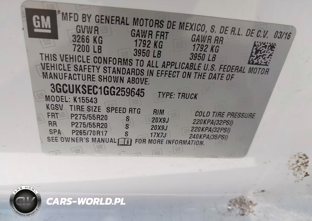 2016 Chevrolet Silverado 1500 2Lz VIN:3GCUKSEC1GG259645 - 9