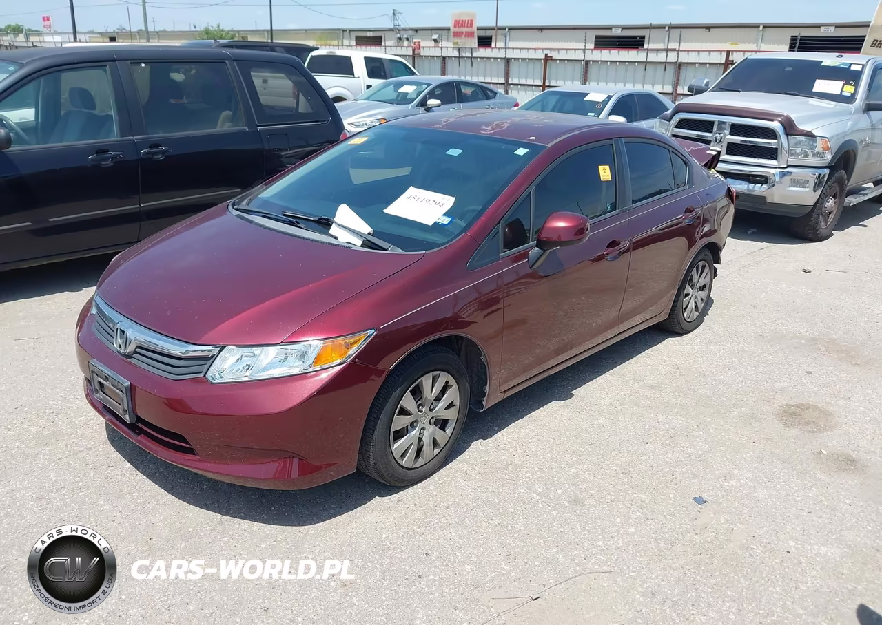 2012 Honda Civic Lx VIN:2HGFB2F59CH533341 - 2
