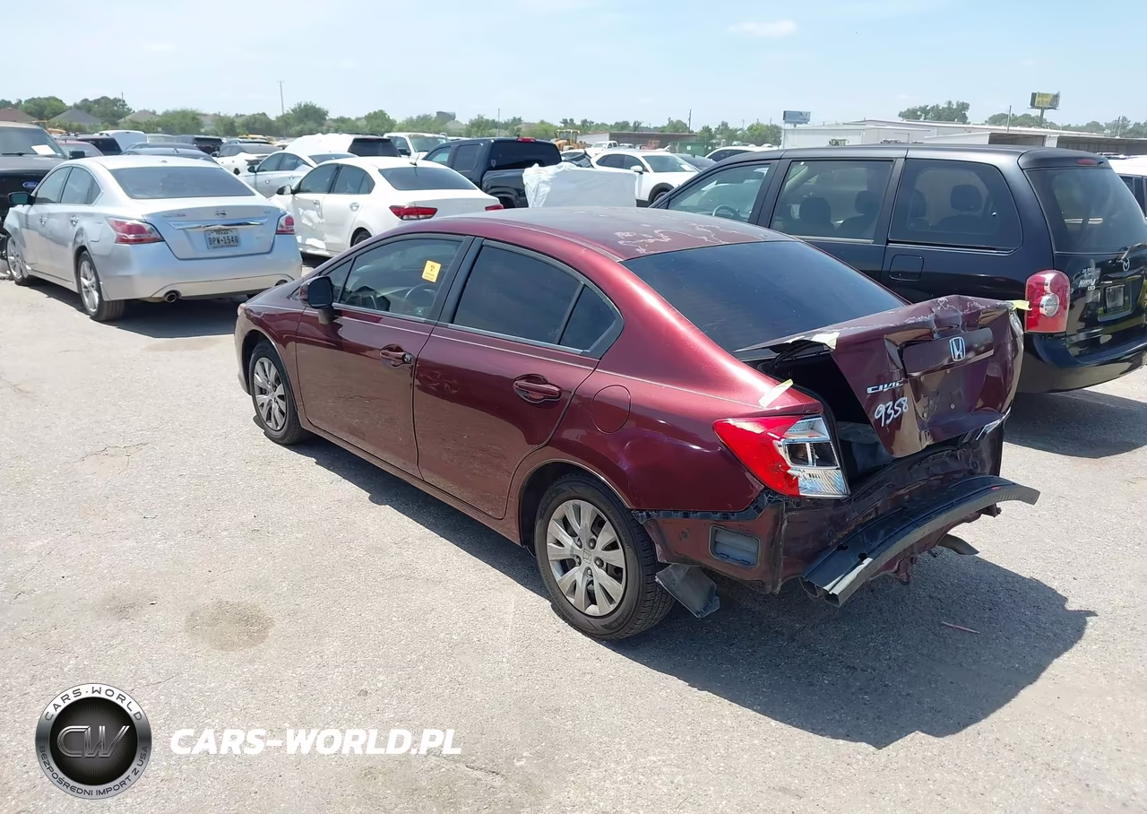 2012 Honda Civic Lx VIN:2HGFB2F59CH533341 - 3