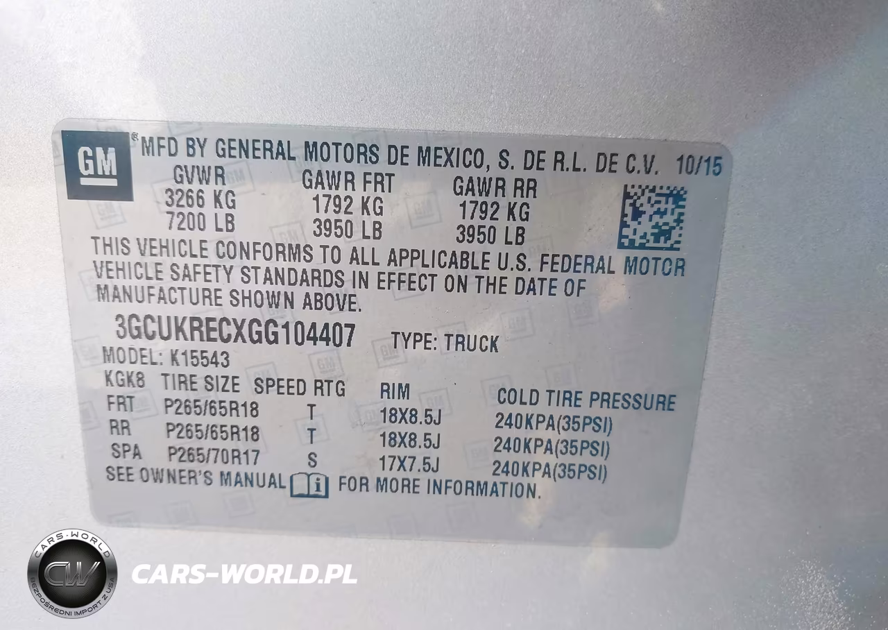 2016 Chevrolet Silverado 1500 1Lt VIN:3GCUKRECXGG104407 - 9