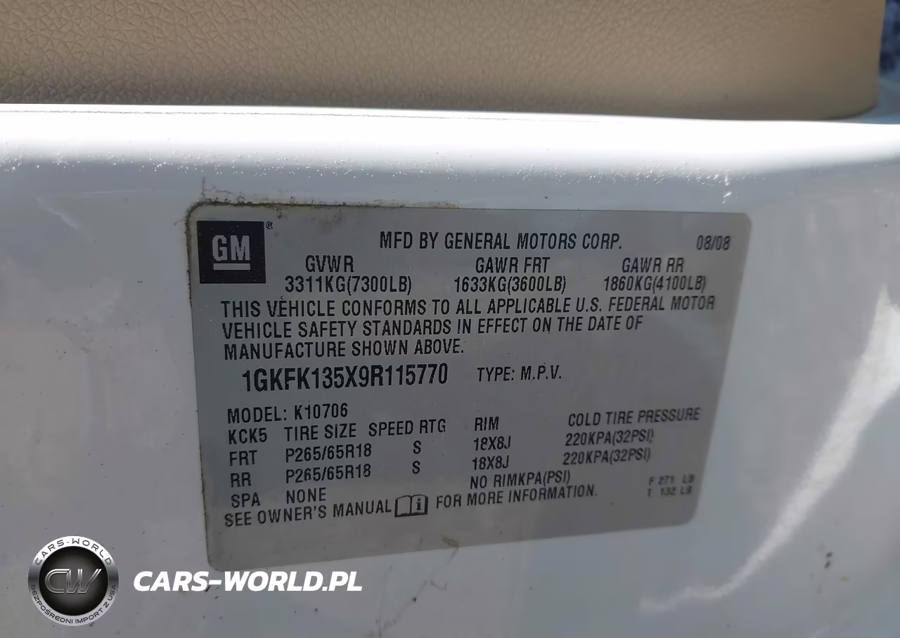 2009 GMC Yukon Hybrid VIN:1GKFK135X9R115770 - 9