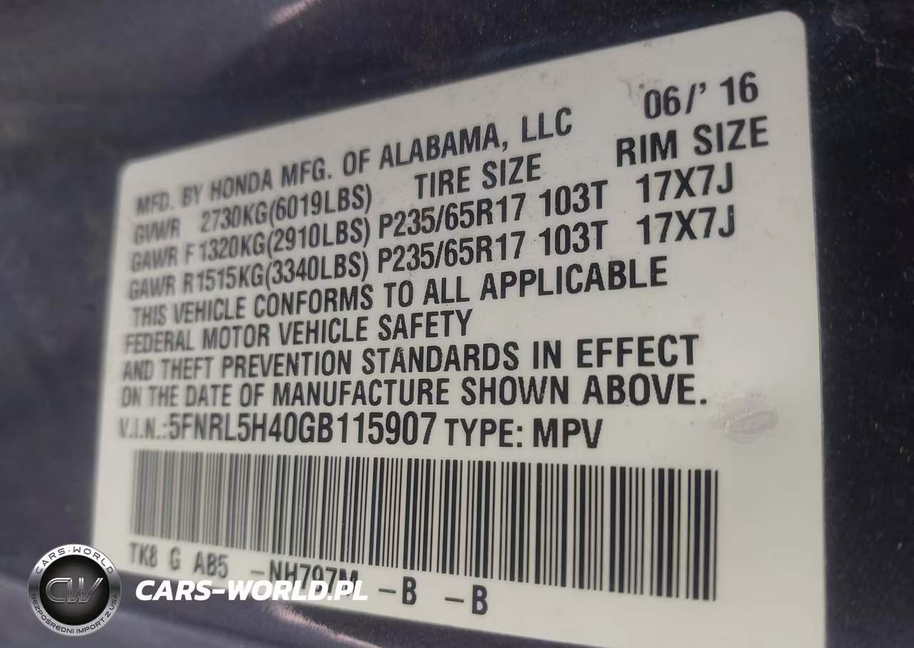 2016 Honda Odyssey Ex VIN:5FNRL5H40GB115907 - 9
