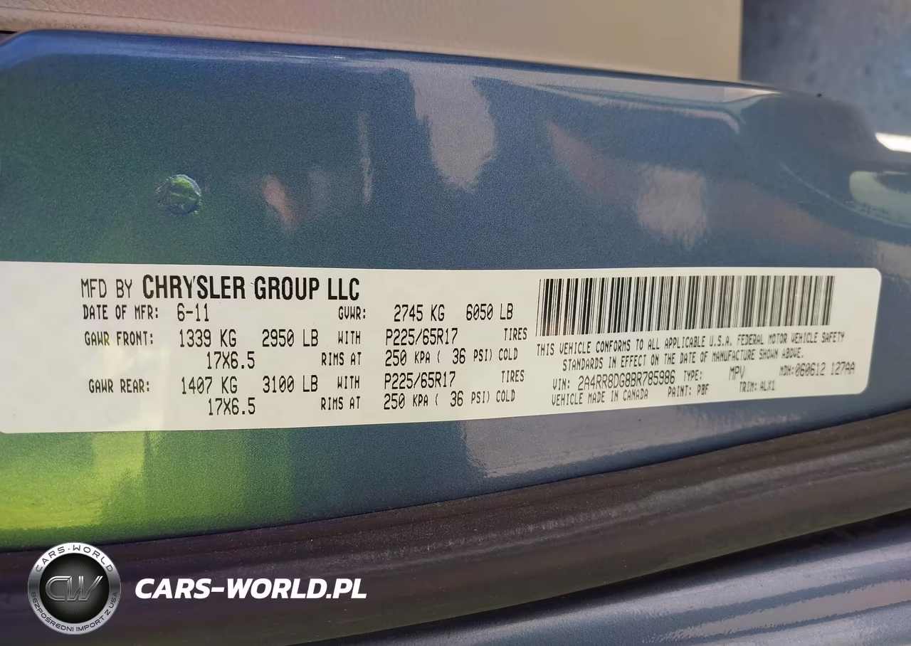 2011 Chrysler Town & Country Touring-L VIN:2A4RR8DG8BR785986 - 9