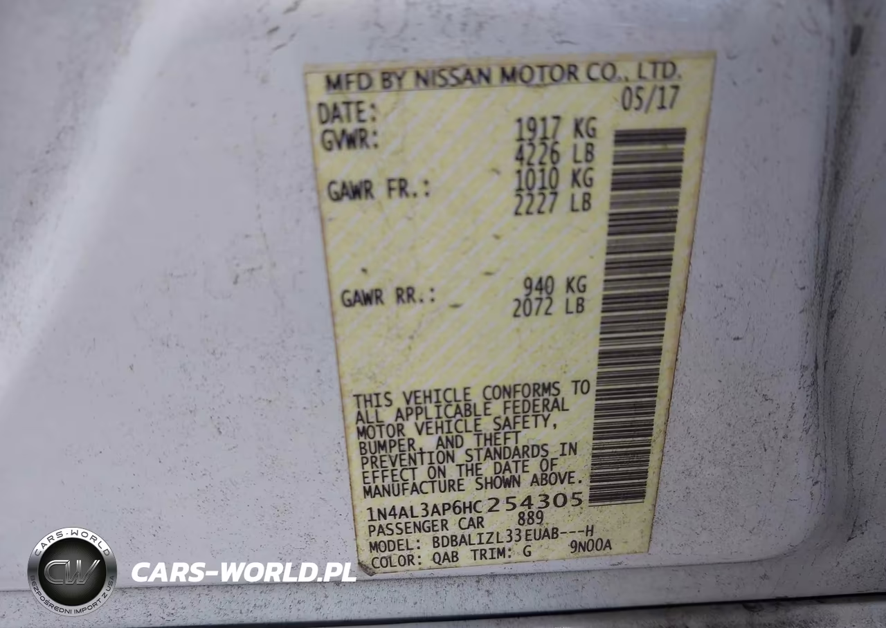 2017 Nissan Altima 2.5 Sv VIN:1N4AL3AP6HC254305 - 9