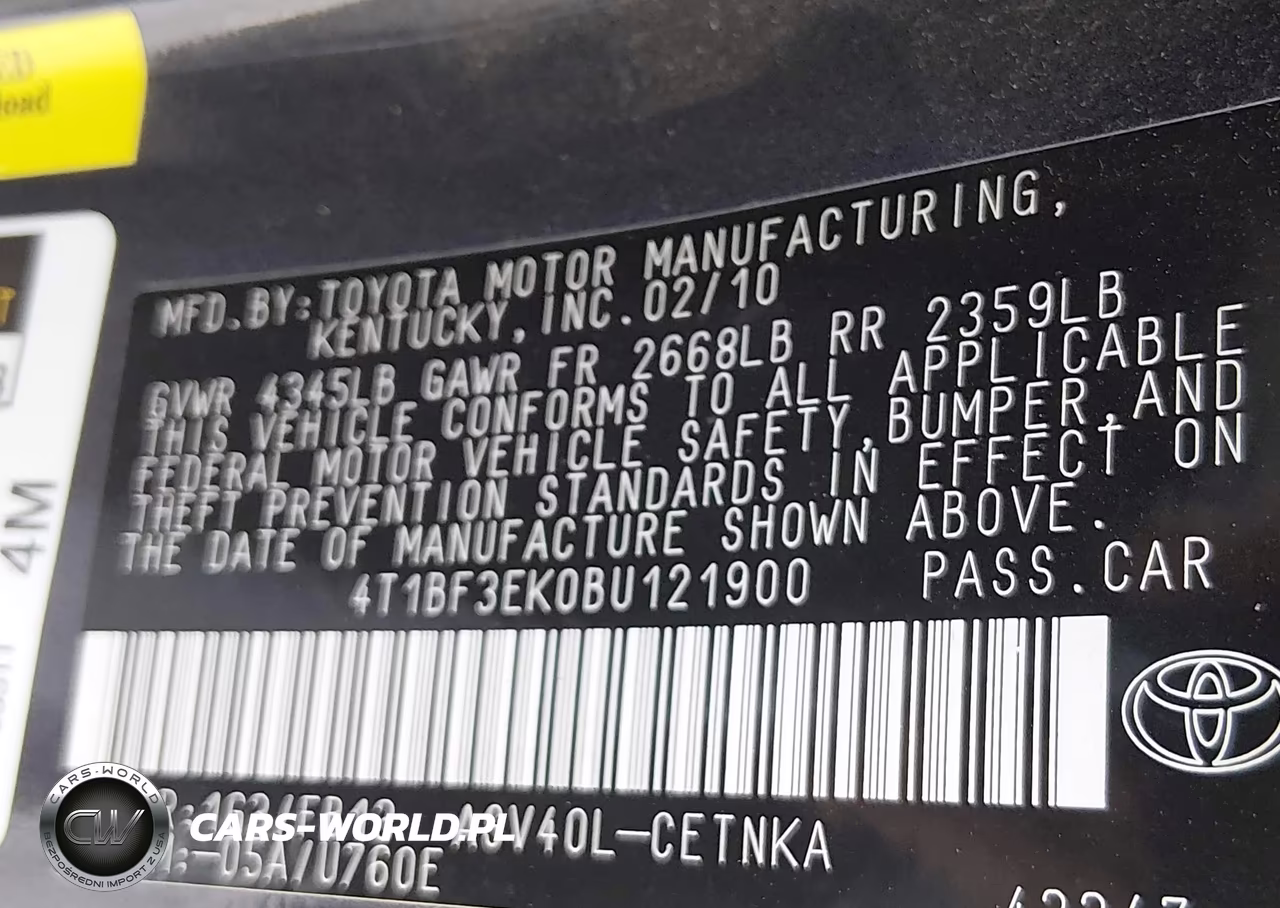 2011 Toyota Camry Le VIN:4T1BF3EK0BU121900 - 9