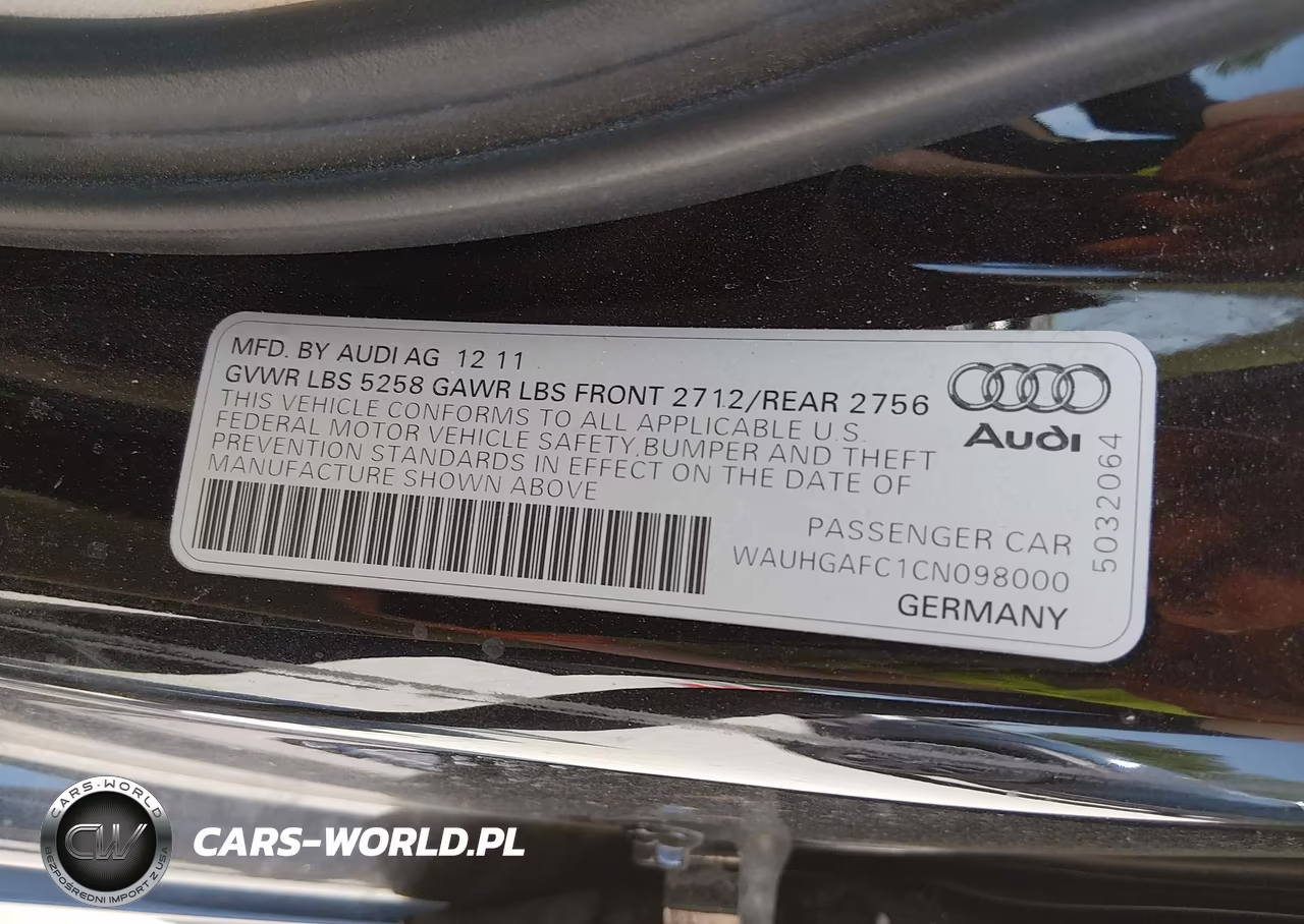 2012 Audi A6 3.0 Premium VIN:WAUHGAFC1CN098000 - 9