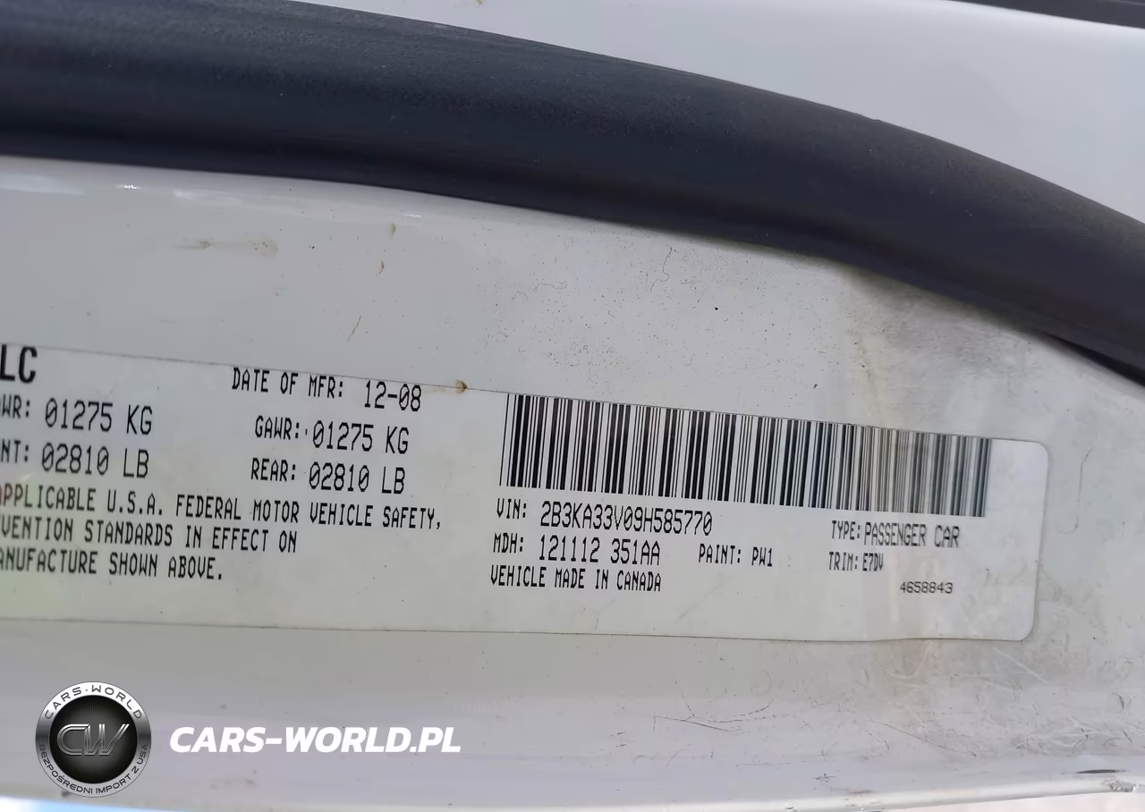 2009 Dodge Charger Sxt VIN:2B3KA33V09H585770 - 9