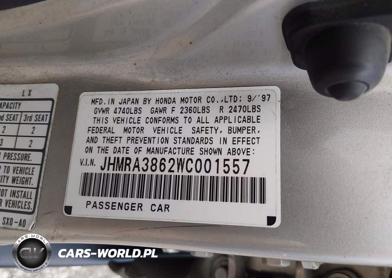 1998 Honda Odyssey Ex-Lx VIN:JHMRA3862WC001557 - 9