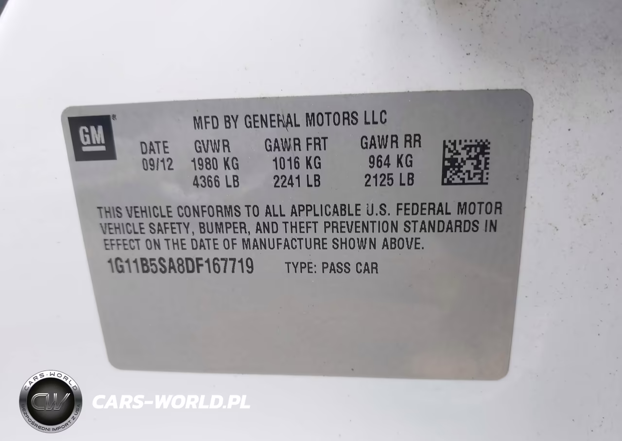 2013 Chevrolet Malibu 1Ls VIN:1G11B5SA8DF167719 - 9