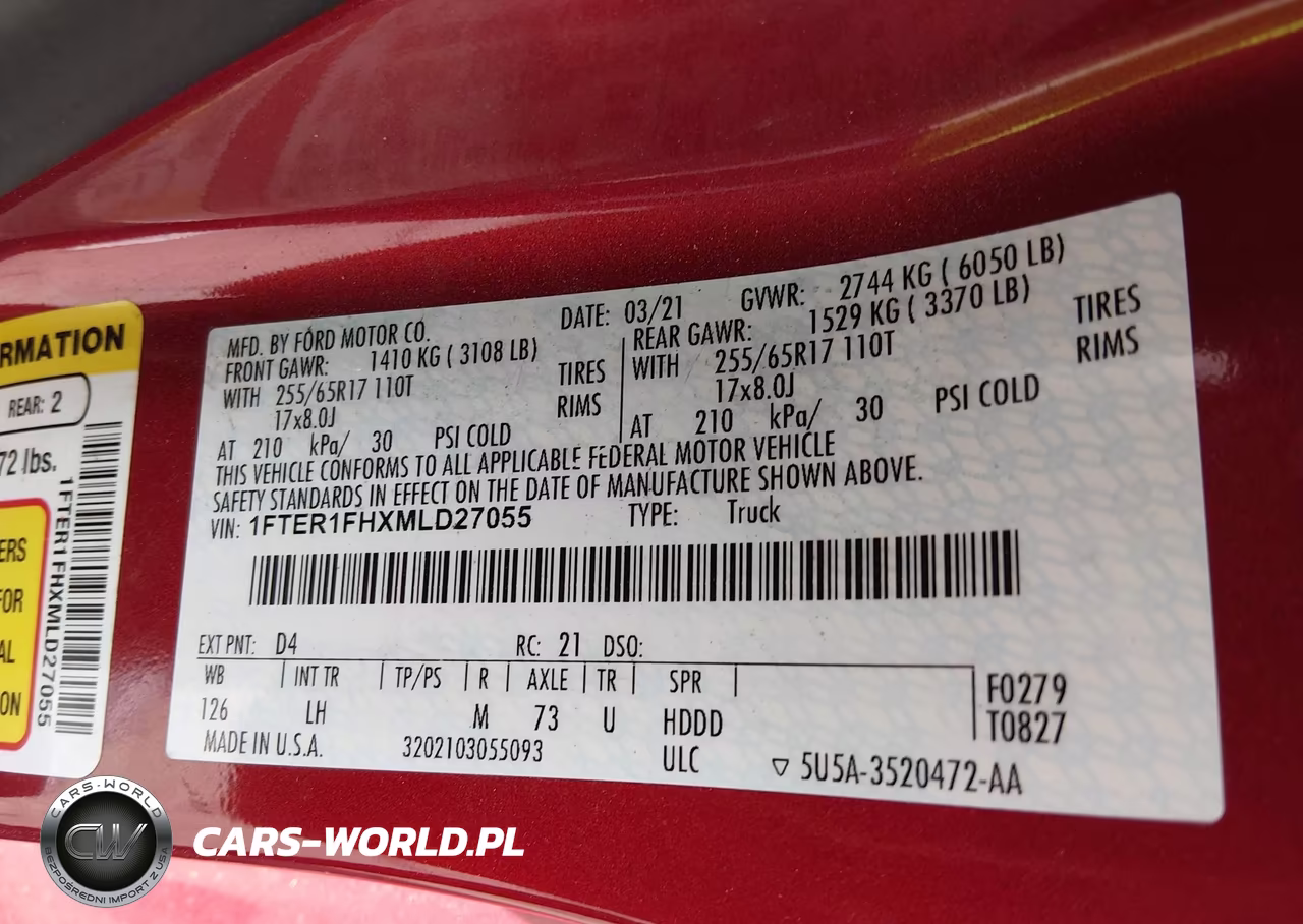 2021 Ford Ranger Xlt VIN:1FTER1FHXMLD27055 - 9