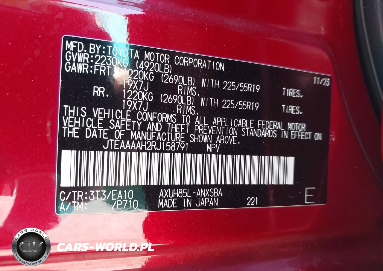 2024 Toyota Venza Limited VIN:JTEAAAAH2RJ158791 - 9