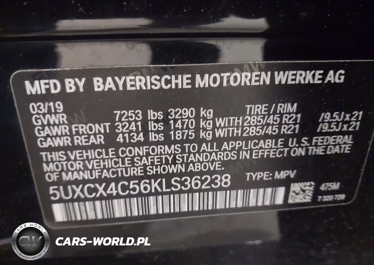 2019 BMW X7 xDrive50I VIN:5UXCX4C56KLS36238 - 9