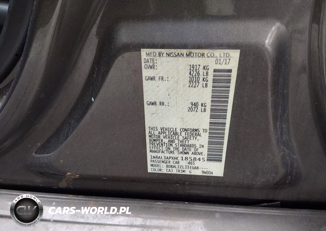 2017 Nissan Altima 2.5 Sv VIN:1N4AL3APXHC185845 - 9