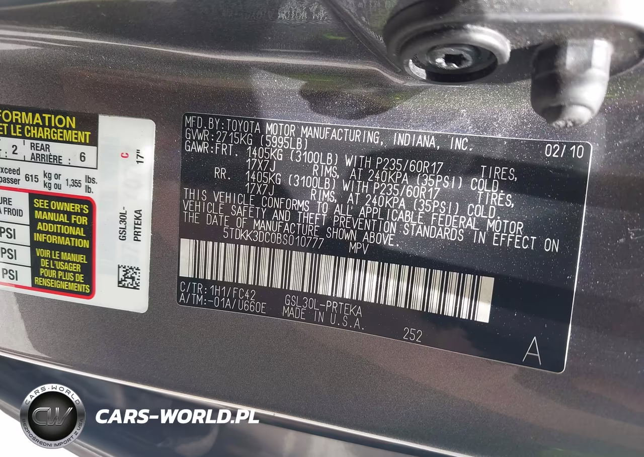 2011 Toyota Sienna Le V6 VIN:5TDKK3DC0BS010777 - 9