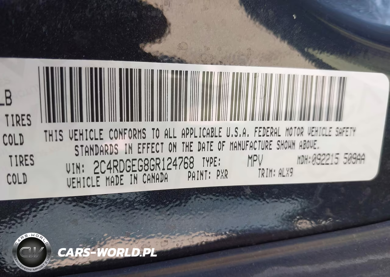 2016 Dodge Grand Caravan R-T VIN:2C4RDGEG8GR124768 - 9