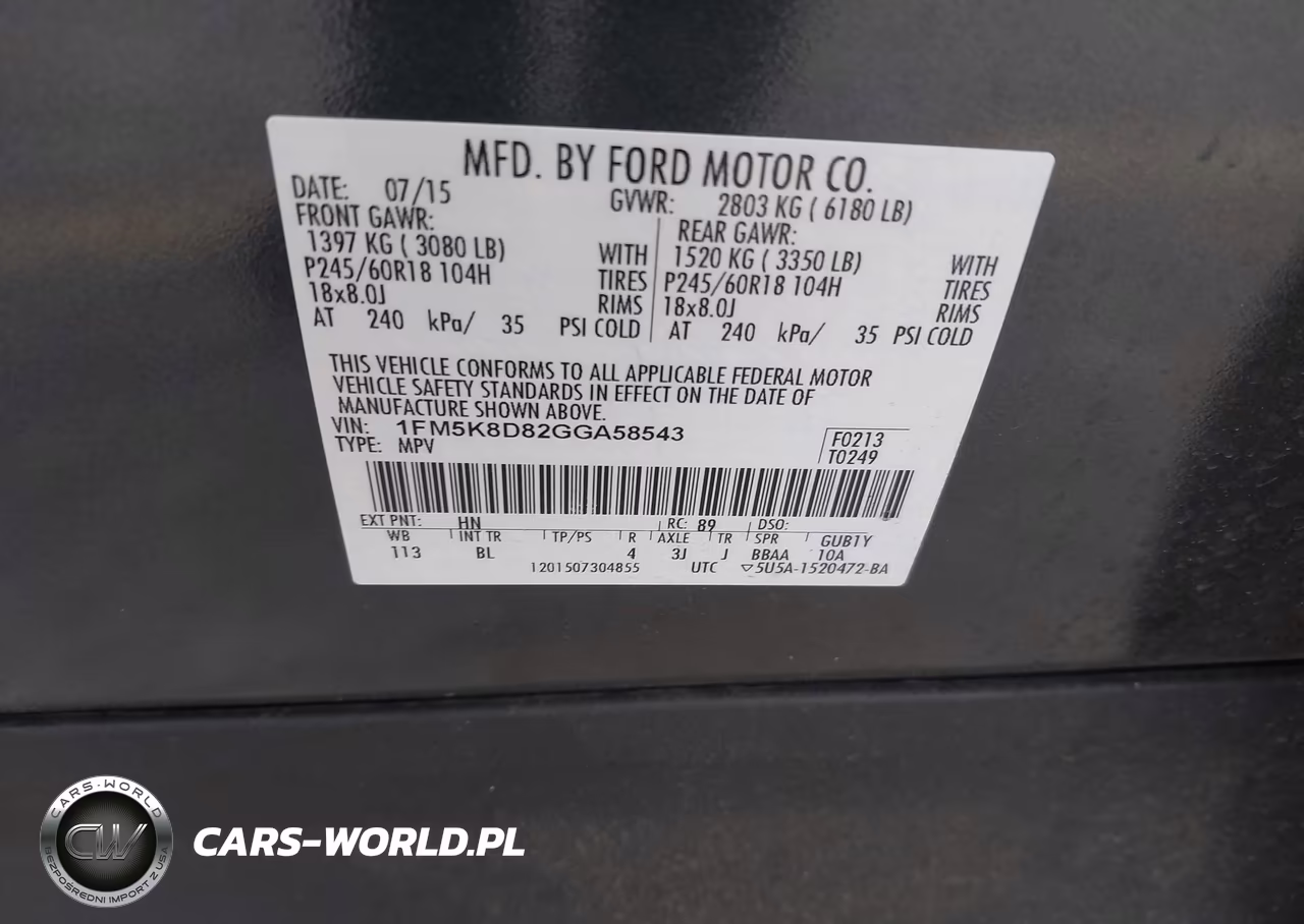 2016 Ford Explorer Xlt VIN:1FM5K8D82GGA58543 - 9