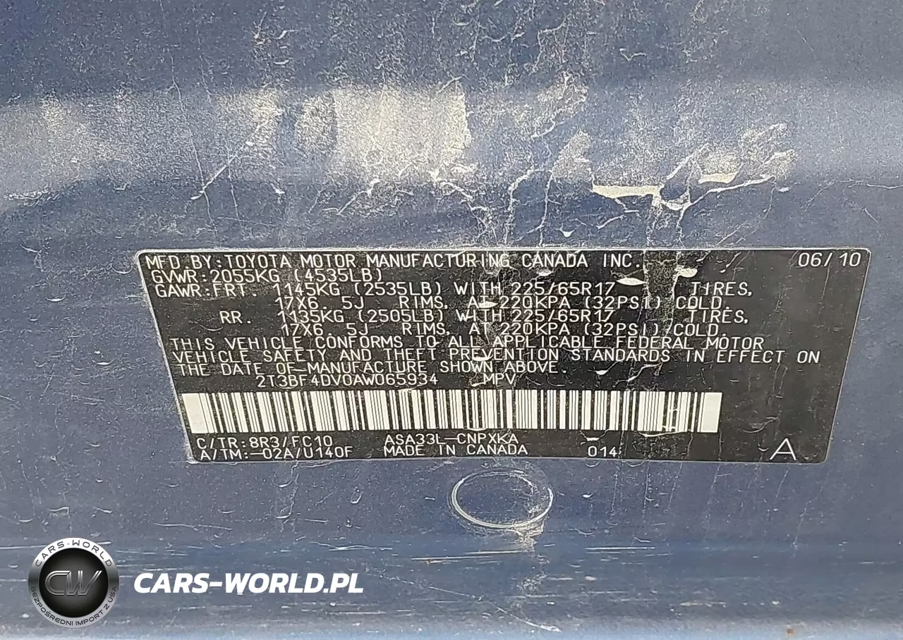 2010 Toyota Rav4 VIN:2T3BF4DV0AW065934 - 9