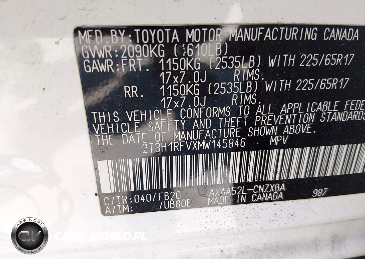 2021 Toyota Rav4 Le VIN:2T3H1RFVXMW145846 - 9