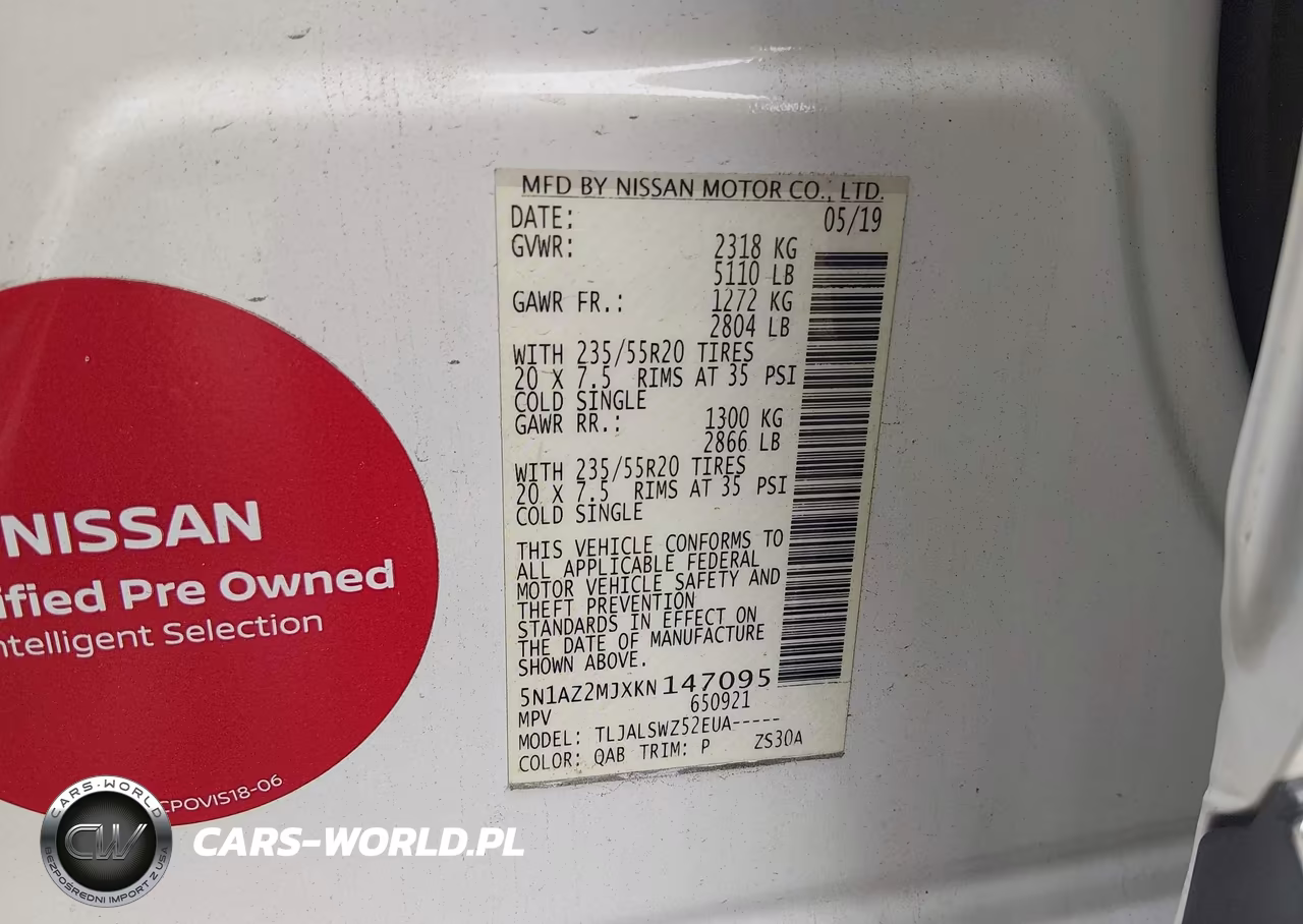 2019 Nissan Murano Platinum VIN:5N1AZ2MJXKN147095 - 9