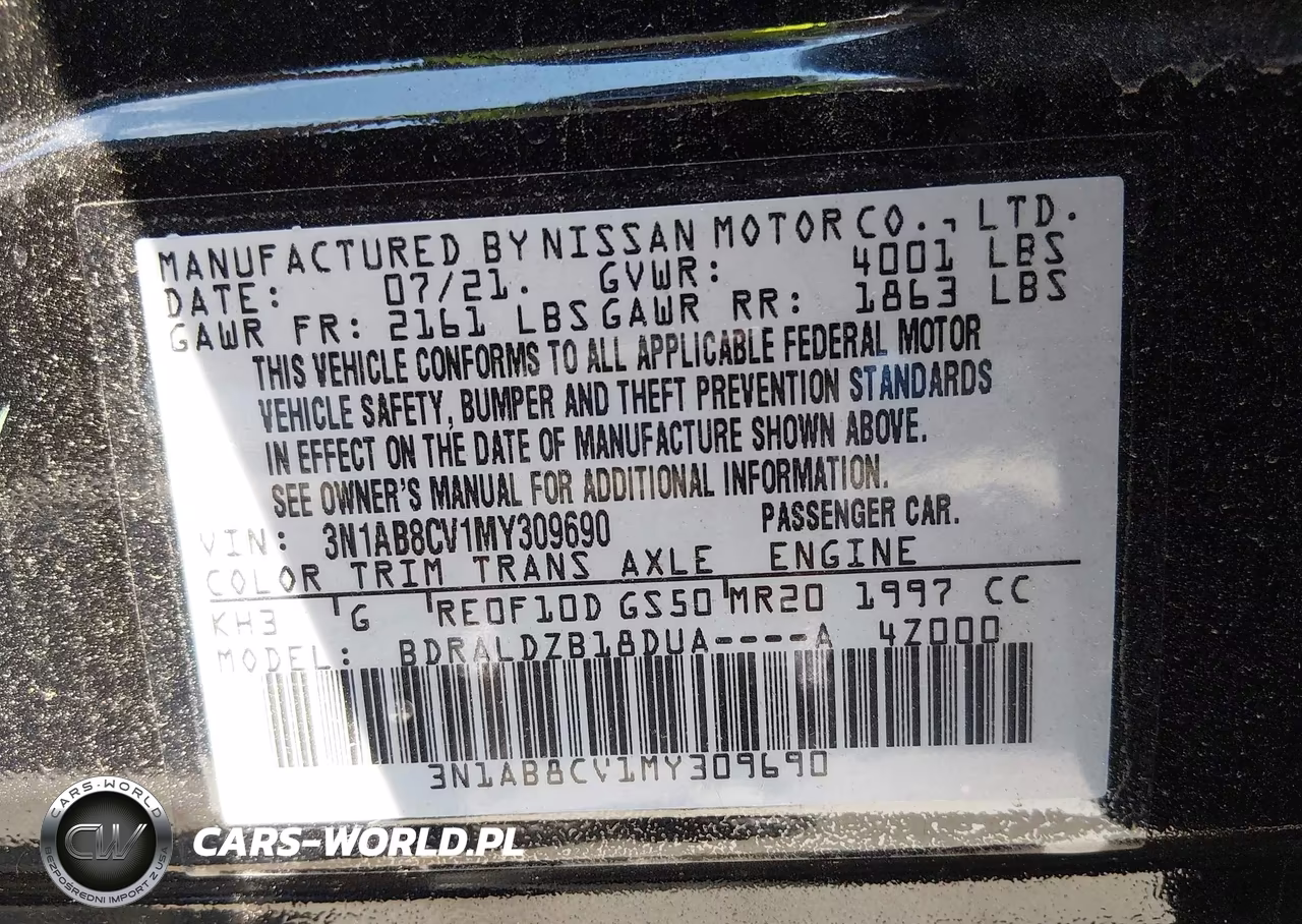 2021 Nissan Sentra Sv Xtronic Cvt VIN:3N1AB8CV1MY309690 - 9