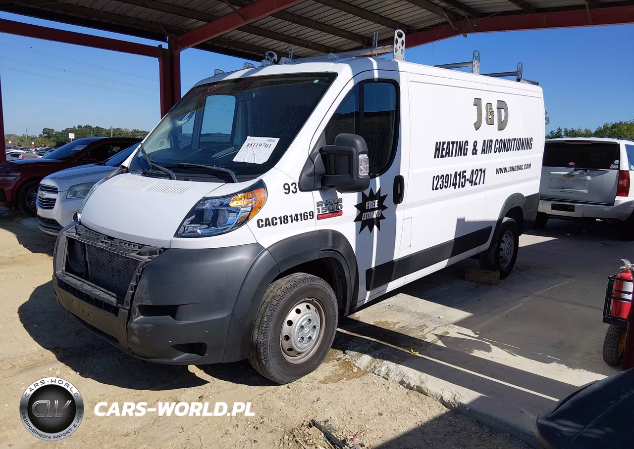 2020 Ram Promaster 1500 Low Roof 136 Wb VIN:3C6TRVAG0LE121495 - 2