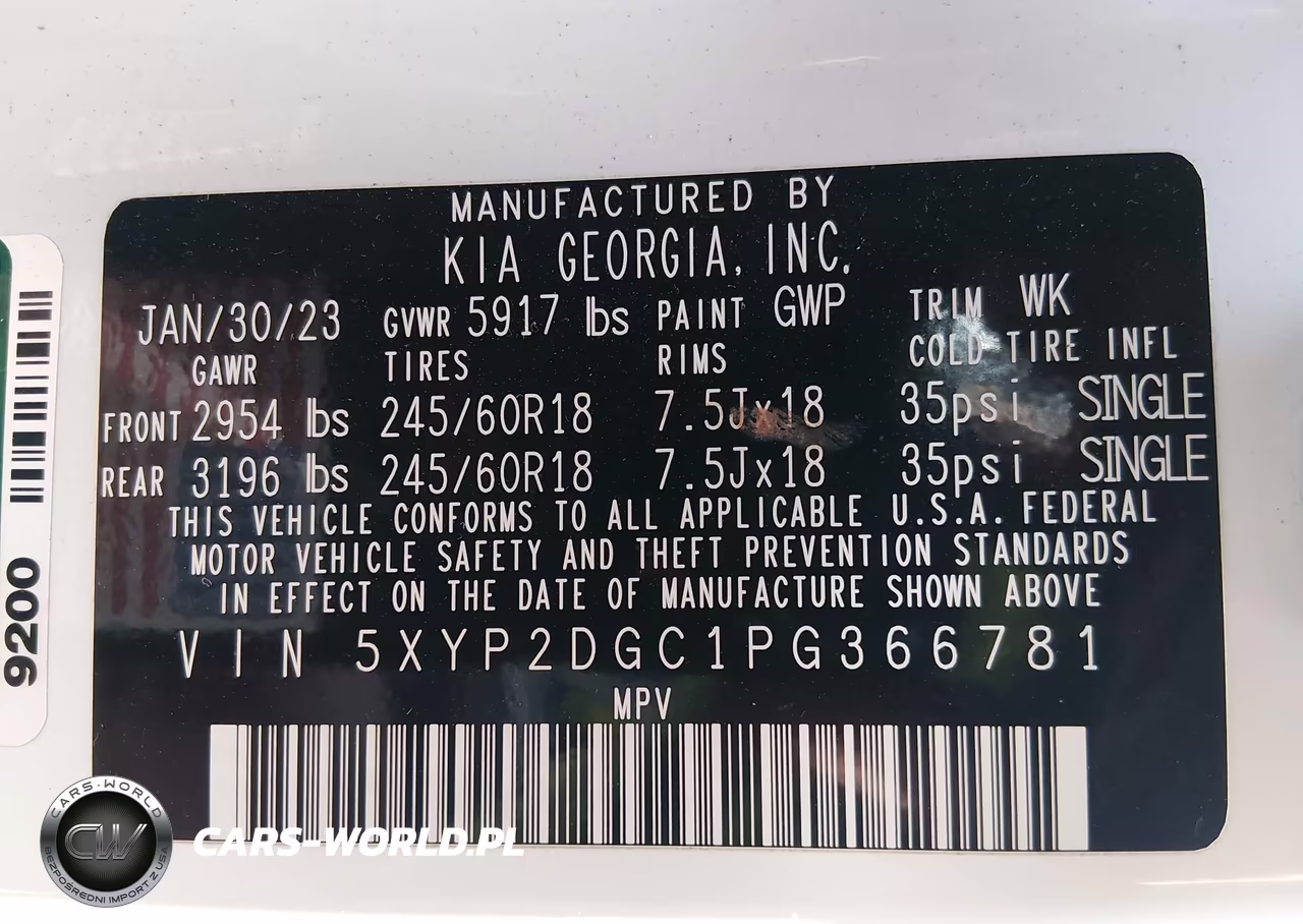 2023 Kia Telluride Lx VIN:5XYP2DGC1PG366781 - 9