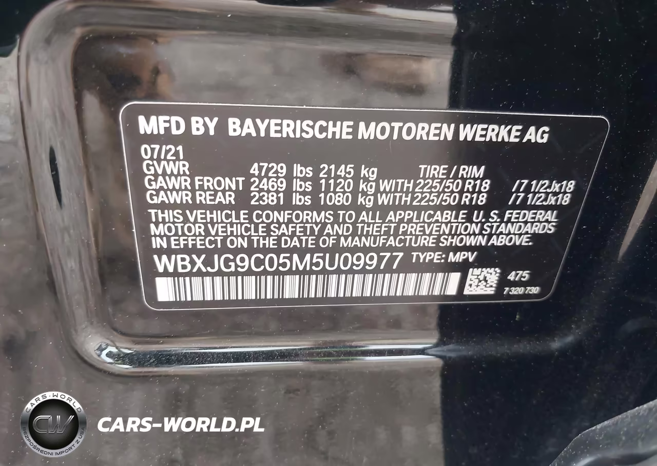 2021 BMW X1 xDrive28I VIN:WBXJG9C05M5U09977 - 9
