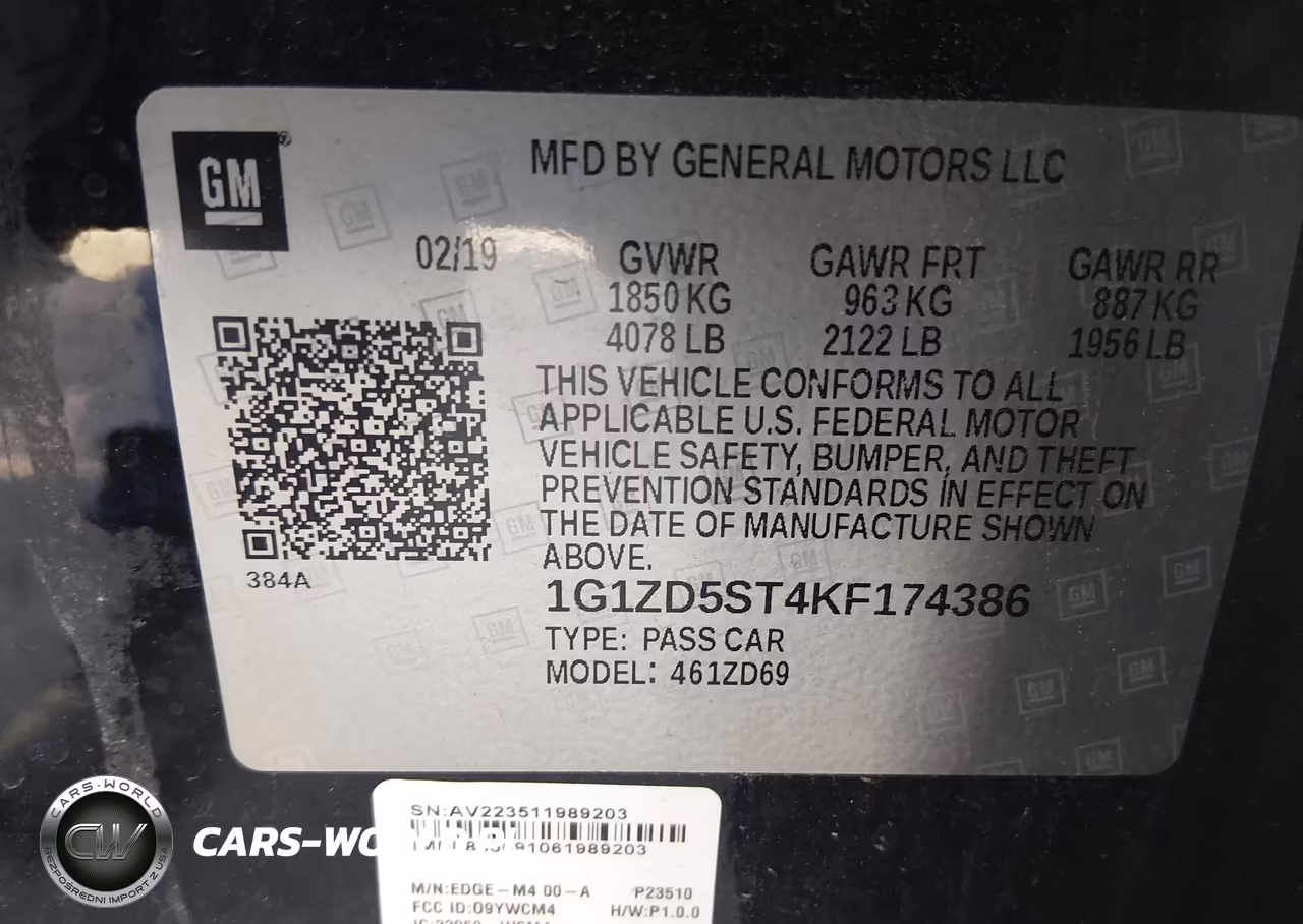 2019 Chevrolet Malibu Lt VIN:1G1ZD5ST4KF174386 - 9