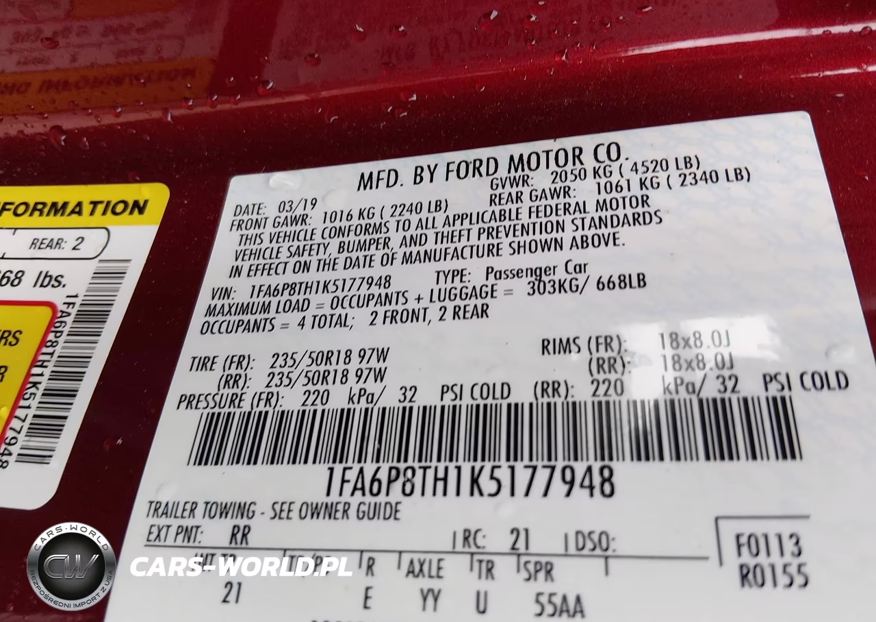 2019 Ford Mustang Ecoboost VIN:1FA6P8TH1K5177948 - 9