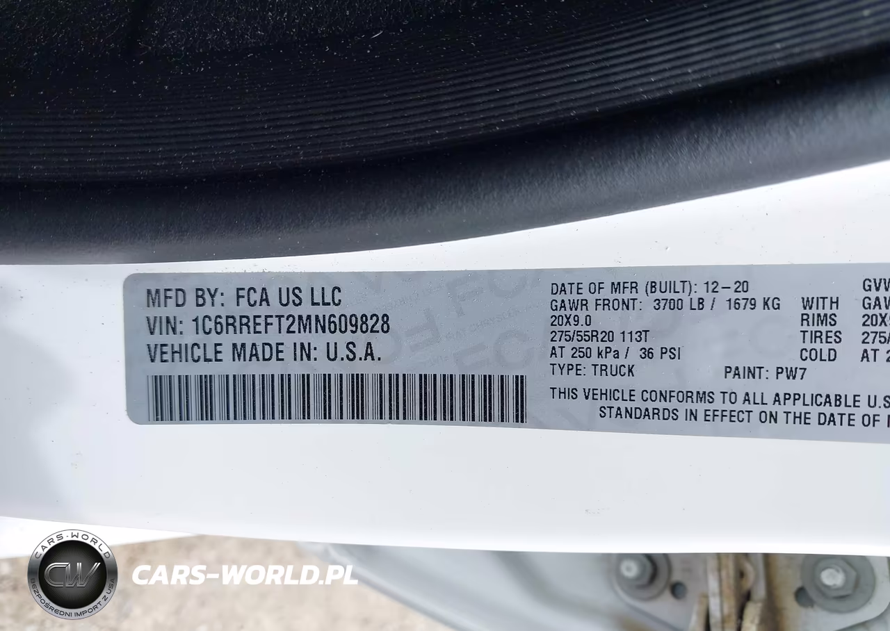 2021 Ram 1500 Lone Star 4X2 5'7 Box VIN:1C6RREFT2MN609828 - 9