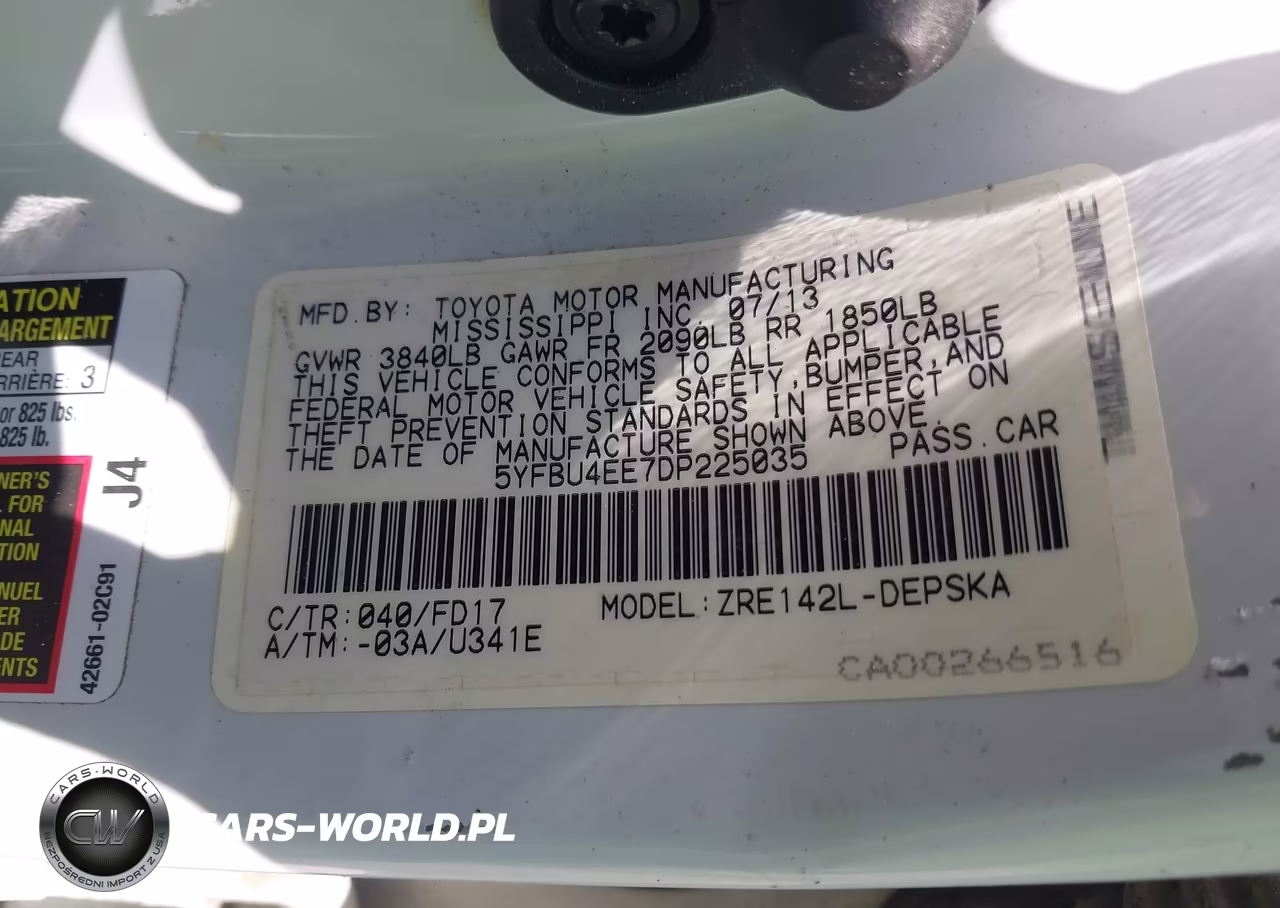 2013 Toyota Corolla S VIN:5YFBU4EE7DP225035 - 9