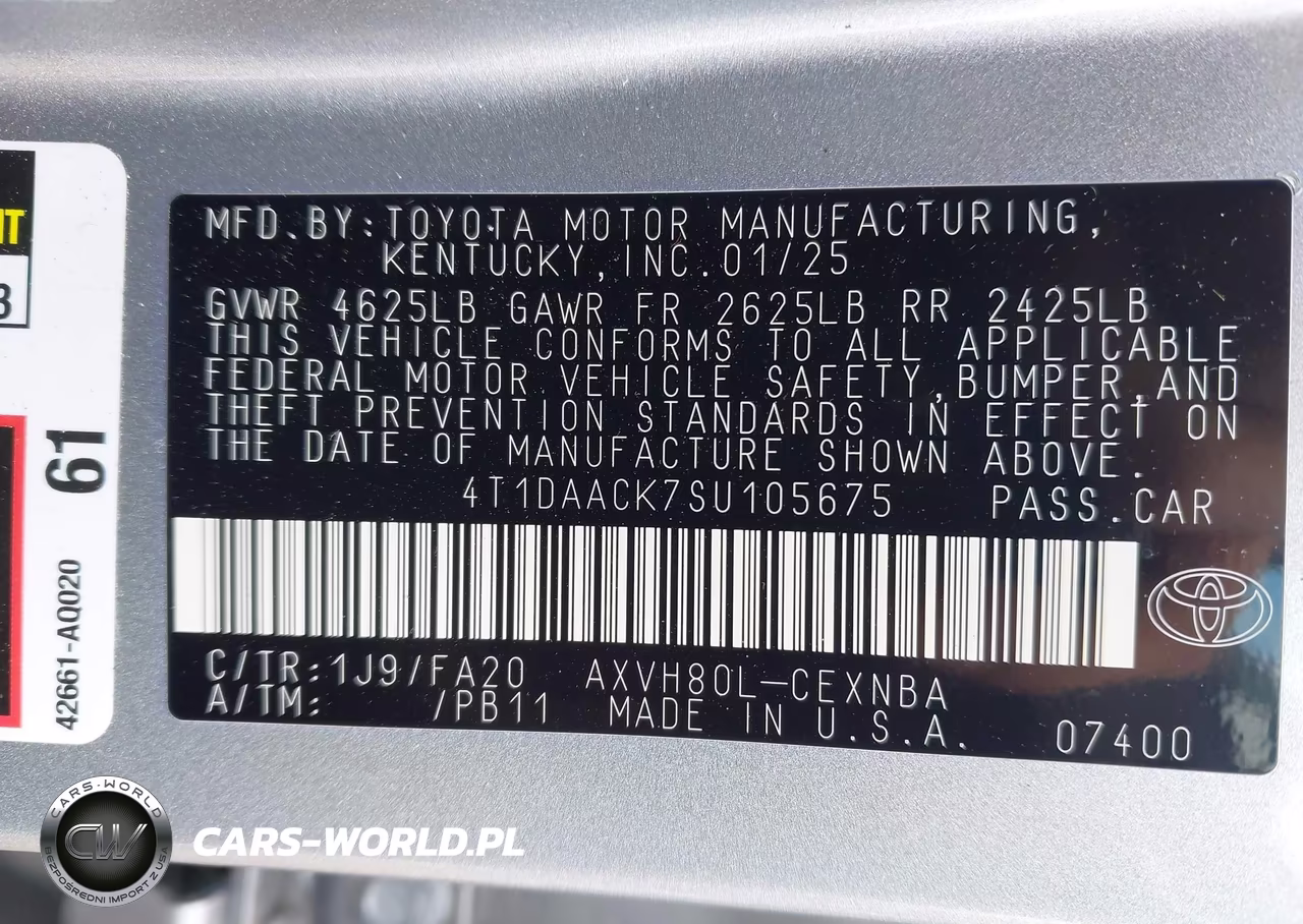 2025 Toyota Camry Le VIN:4T1DAACK7SU105675 - 9
