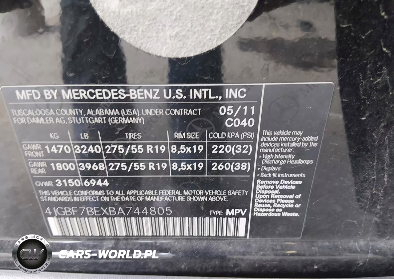 2011 Mercedes-Benz Gl 450 4Matic VIN:4JGBF7BEXBA744805 - 9