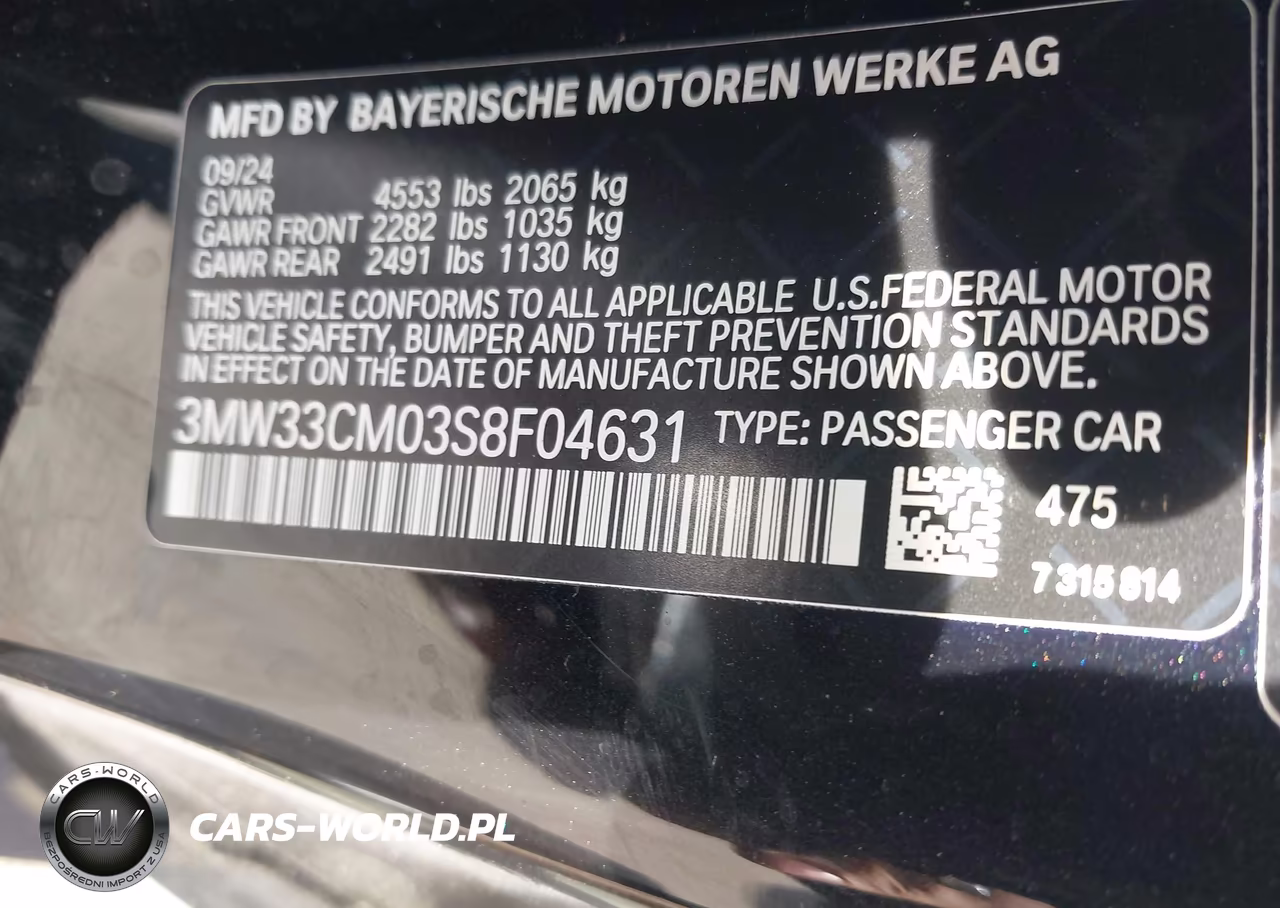 2025 BMW 230I xDrive VIN:3MW33CM03S8F04631 - 9
