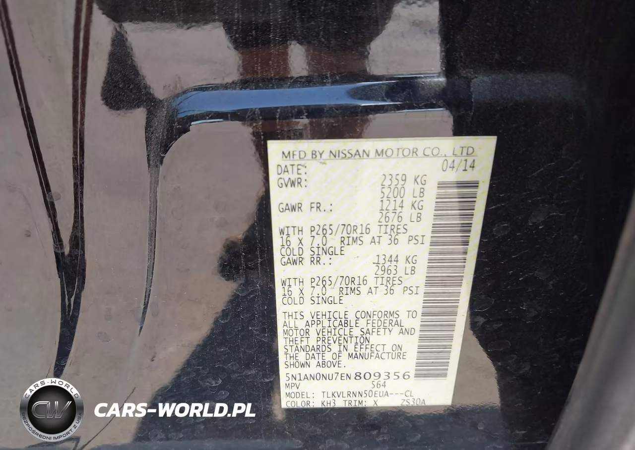 2014 Nissan Xterra S VIN:5N1AN0NU7EN809356 - 9