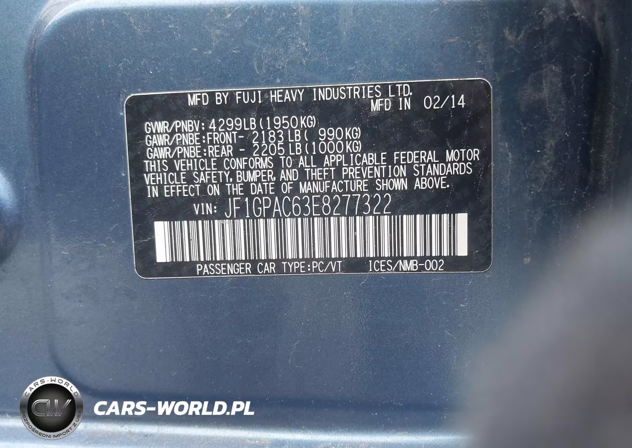 2014 Subaru Impreza 2.0I Premium VIN:JF1GPAC63E8277322 - 9